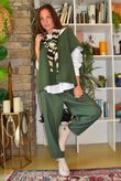 Bengaline Carrot Leg Trouser Heritage Green